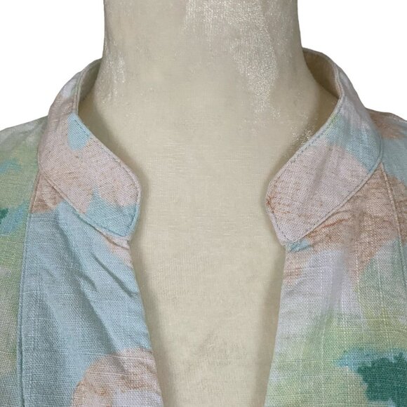 Ruby Rd. long sleeve v-neck pullover multicolored top women's size Petite large - Picture 6 of 10